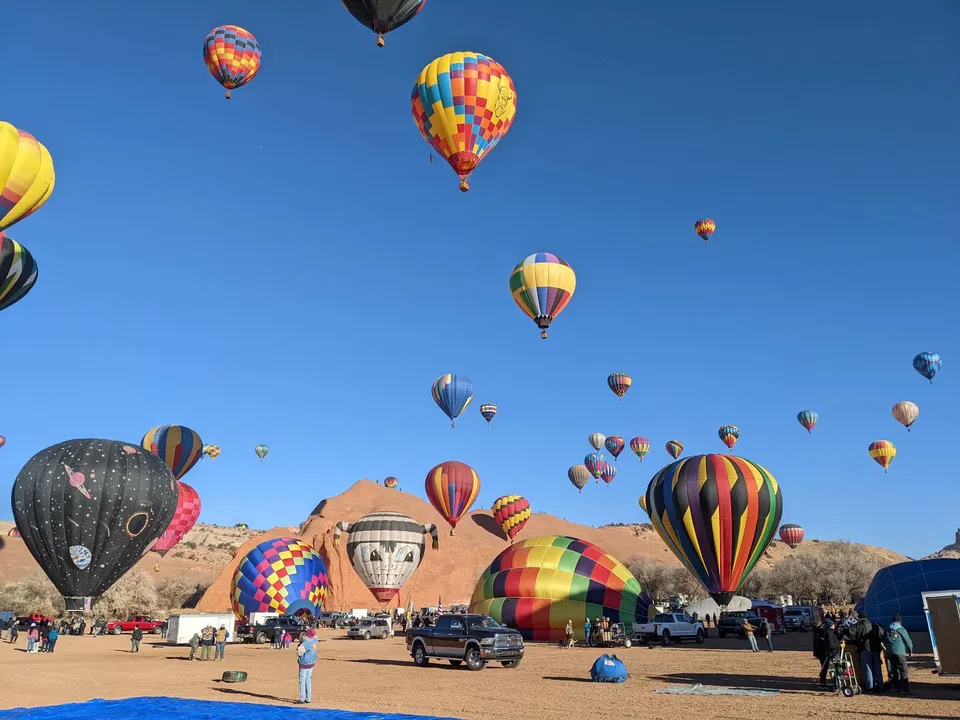 Photograph of Balloons at Red Rock Park, New Mexico.