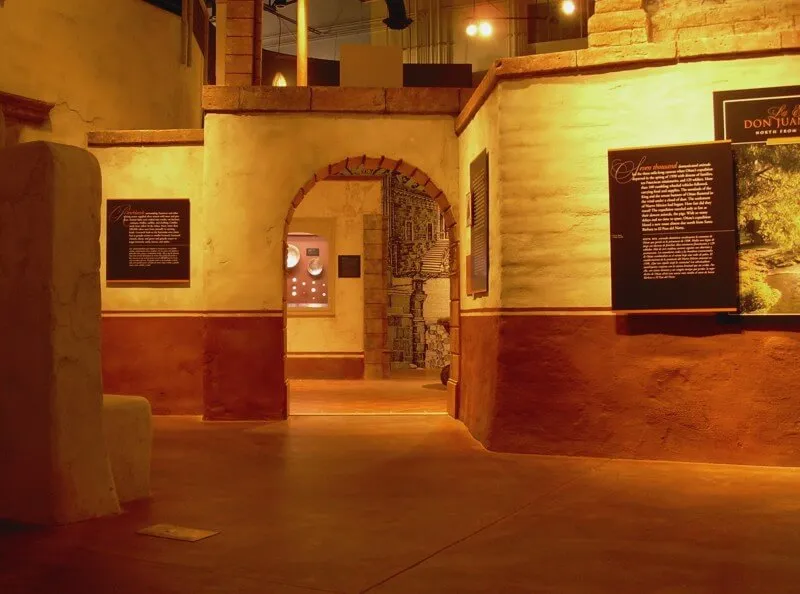 Photograph of Gallery at Camino Real Museum Sculpture, New Mexico.