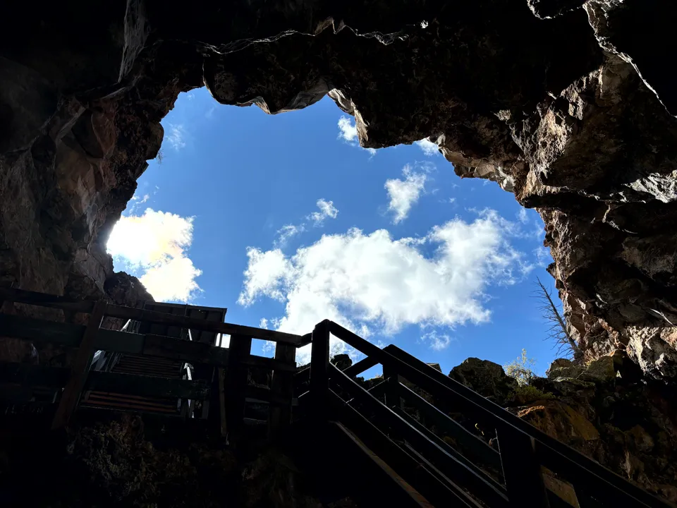 Opening of the Ice Cave at the base of Bandera Volcano