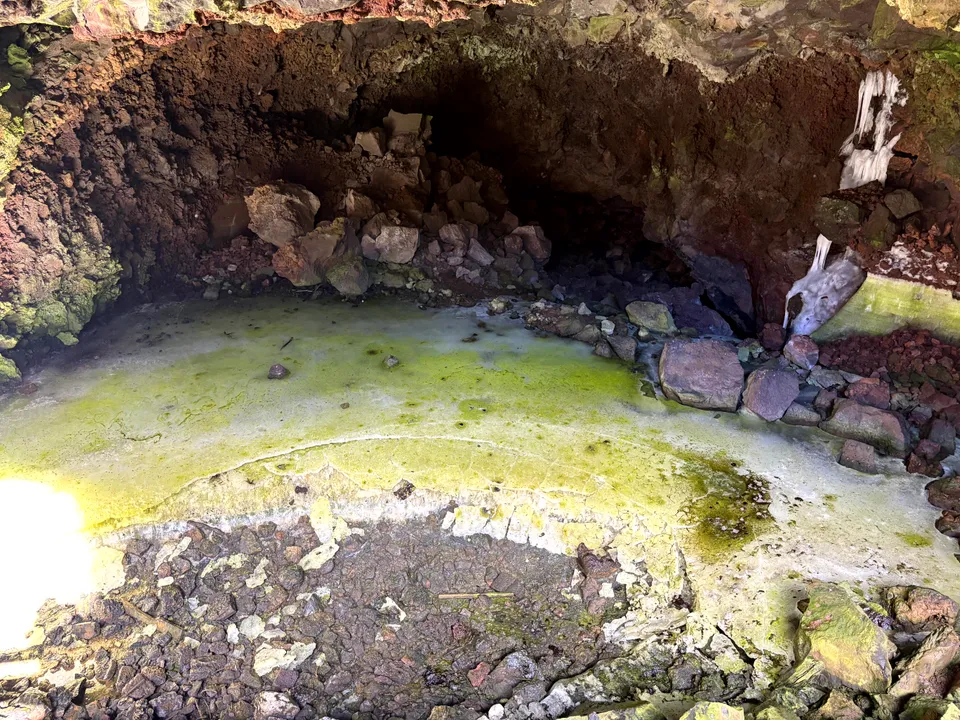 Ice Cave at the base of Bandera Volcano