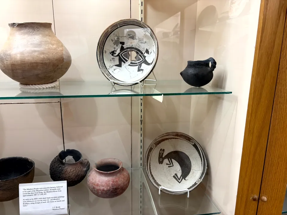 Mimbres pottery at the Deming Luna Mimbres Museum