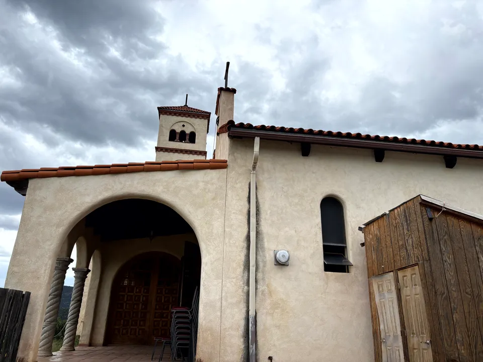 Side view of Our Lady of Guadalupe Benedictine Monastery