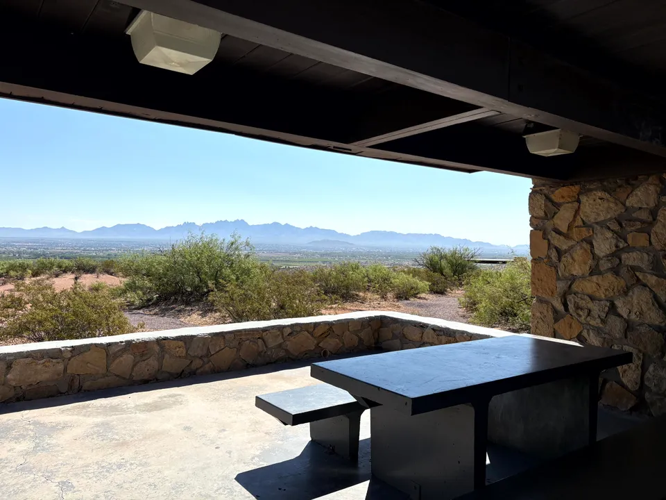 Photograph of Table at Massive Roadrunner, New Mexico.