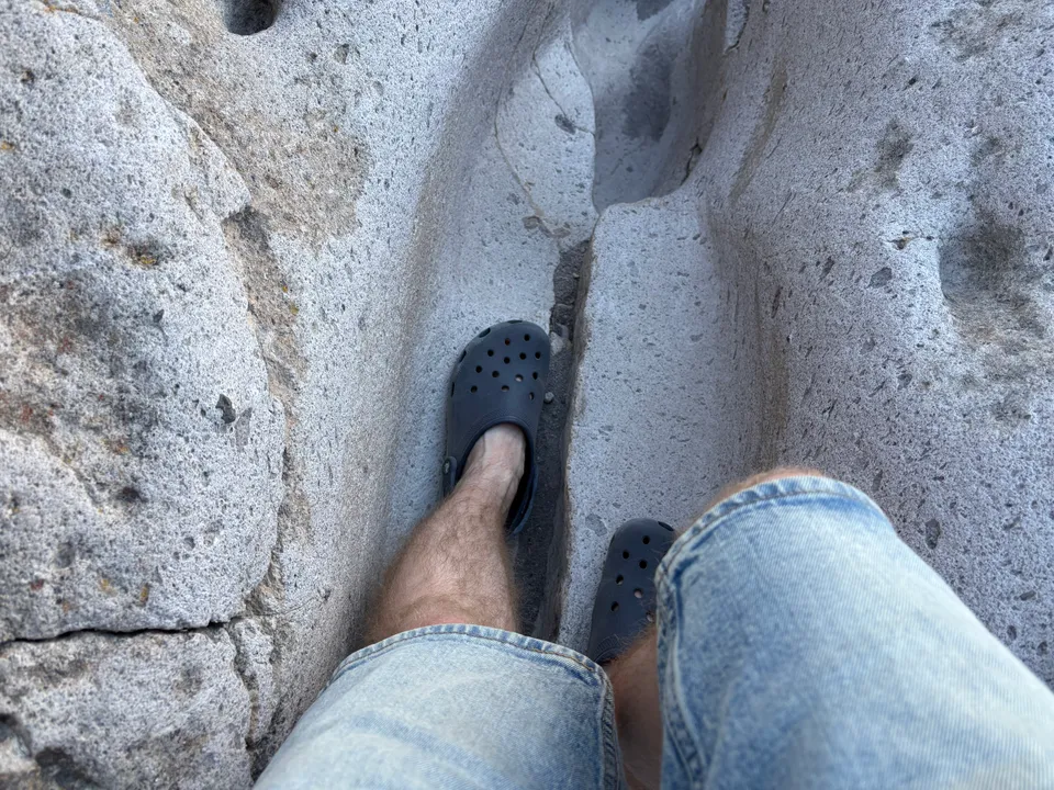 Photograph of Tsankawi Path4 at Tsankawi Prehistoric Site, New Mexico.