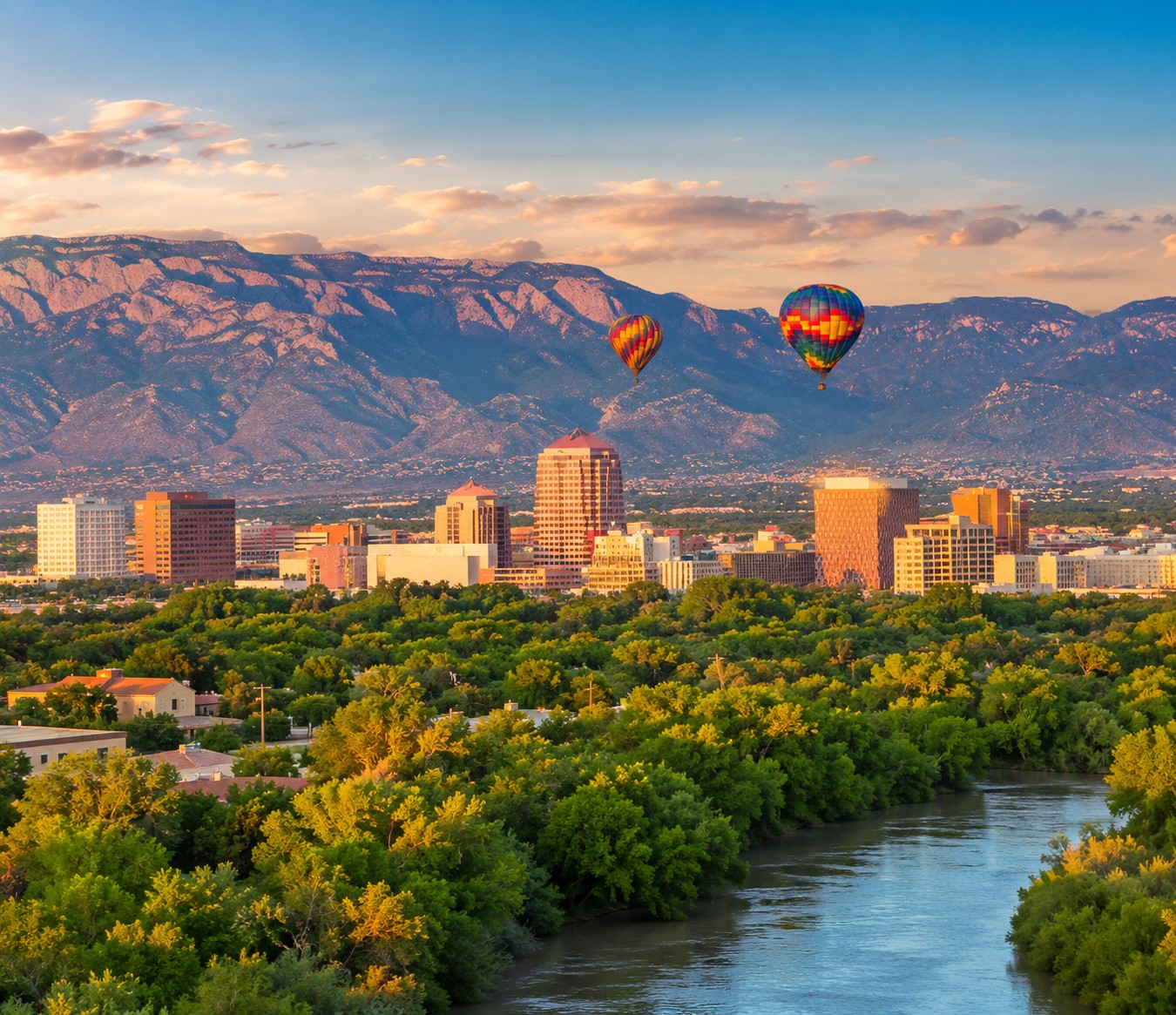 Albuquerque skyline and city scene