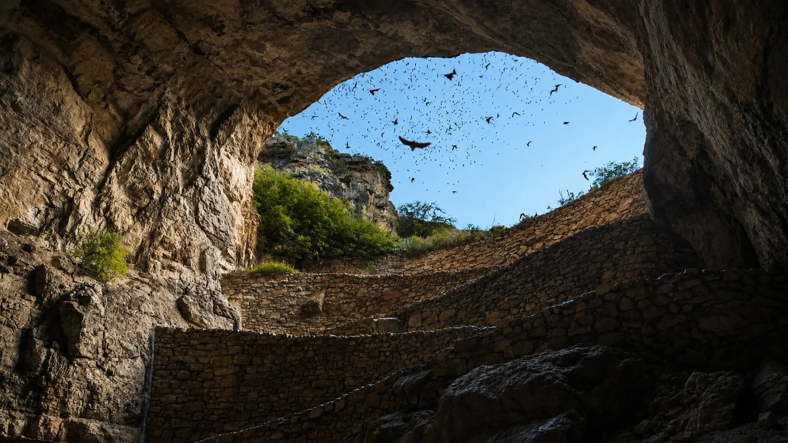 Scenic view of Carlsbad Caverns National Park