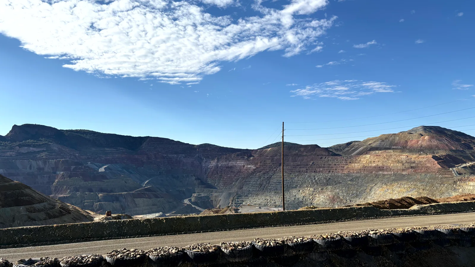 Scenic view of Chino Mine Overlook