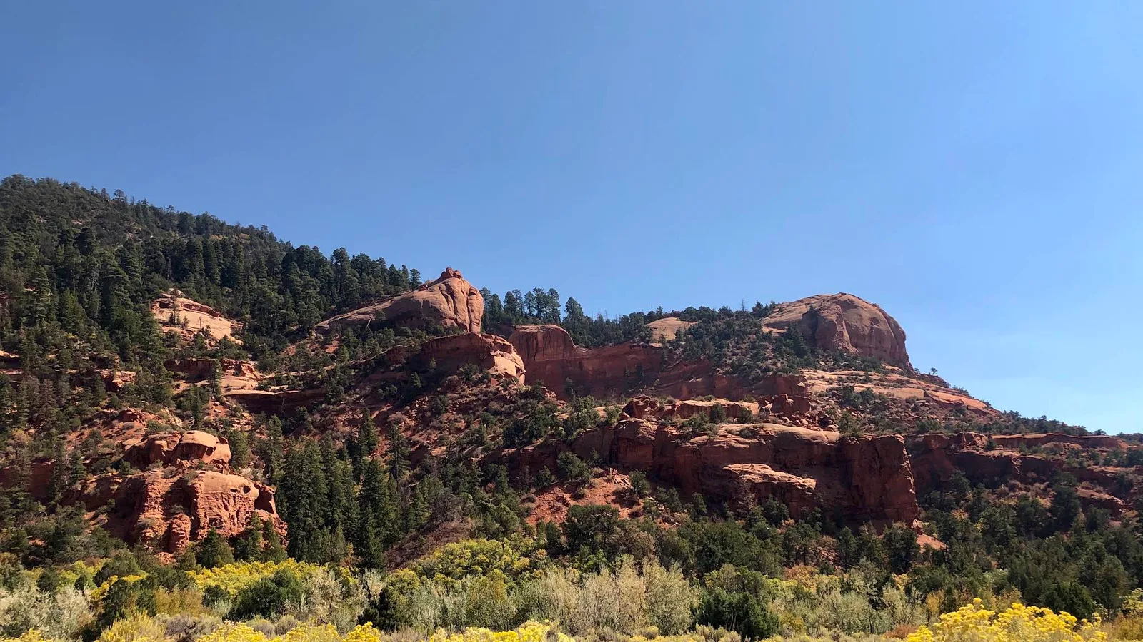 Scenic view of Chuska Mountains