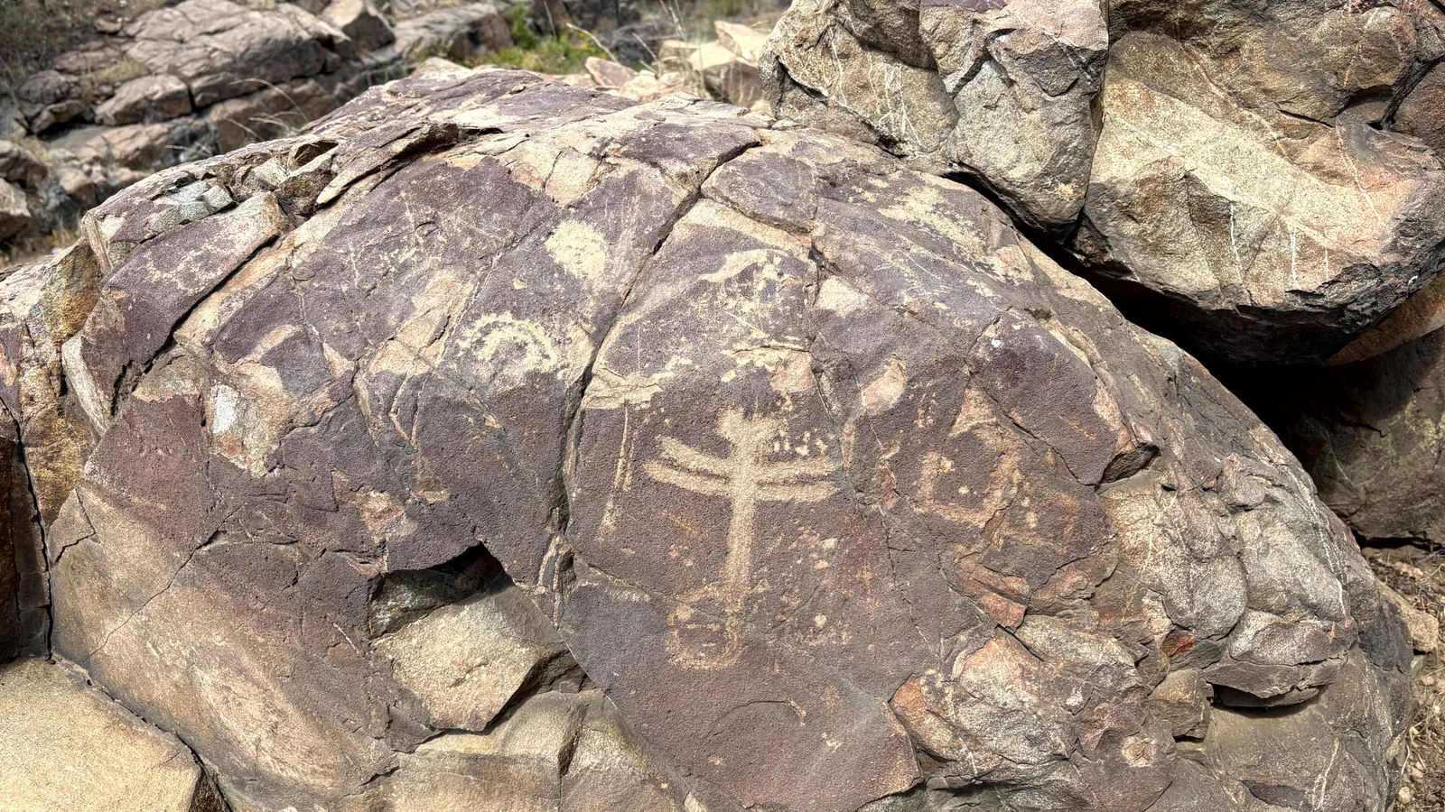 Scenic view of Dragonfly Petroglyph Site