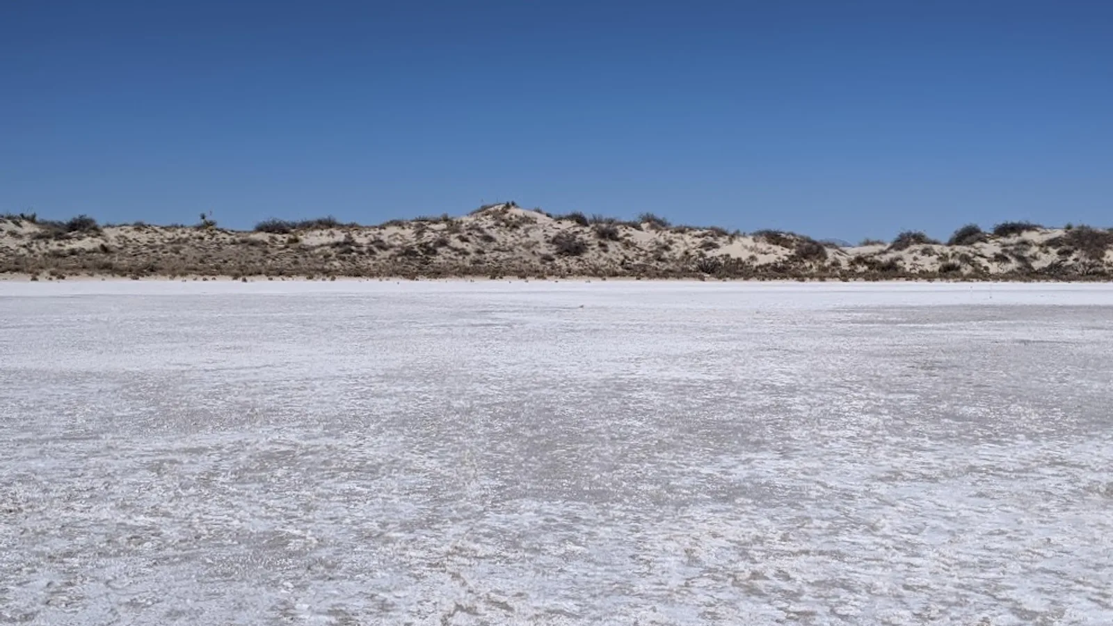 Scenic view of Estancia Salt Lakes