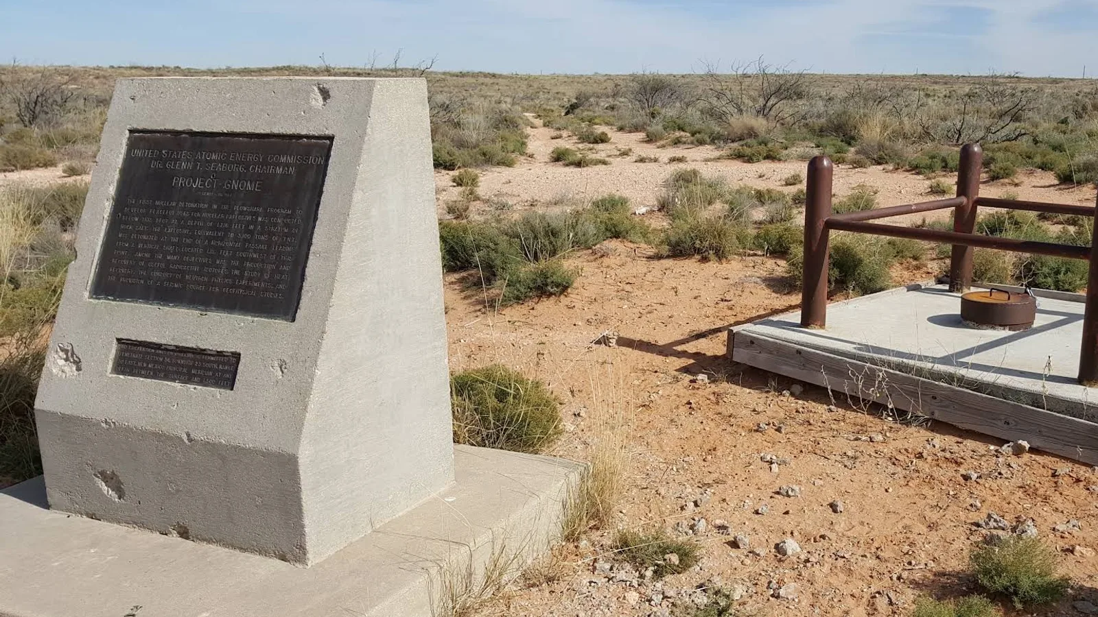 Scenic view of Project Gnome Atomic Explosion Site