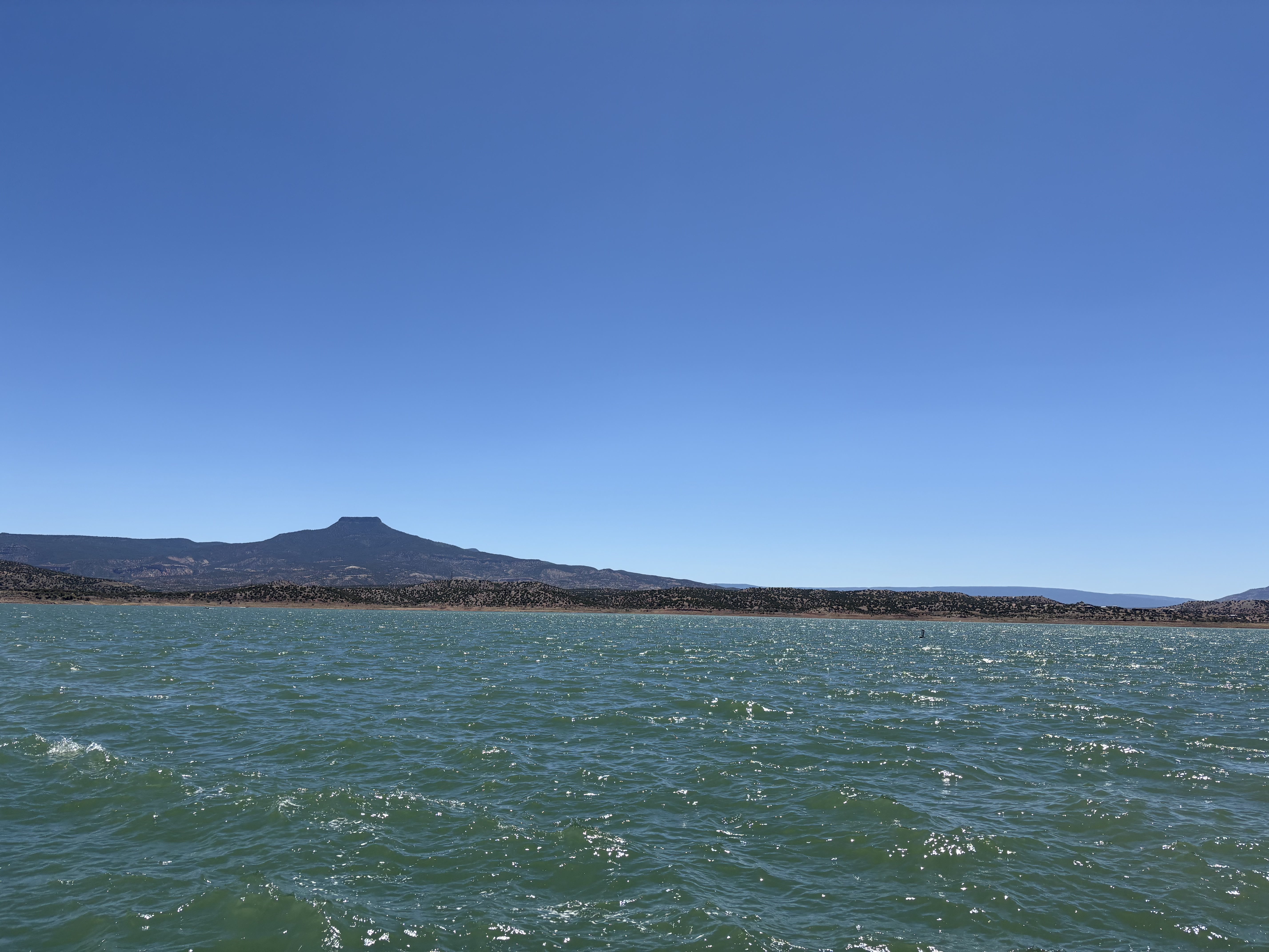 Scenic view of Abiquiu Lake