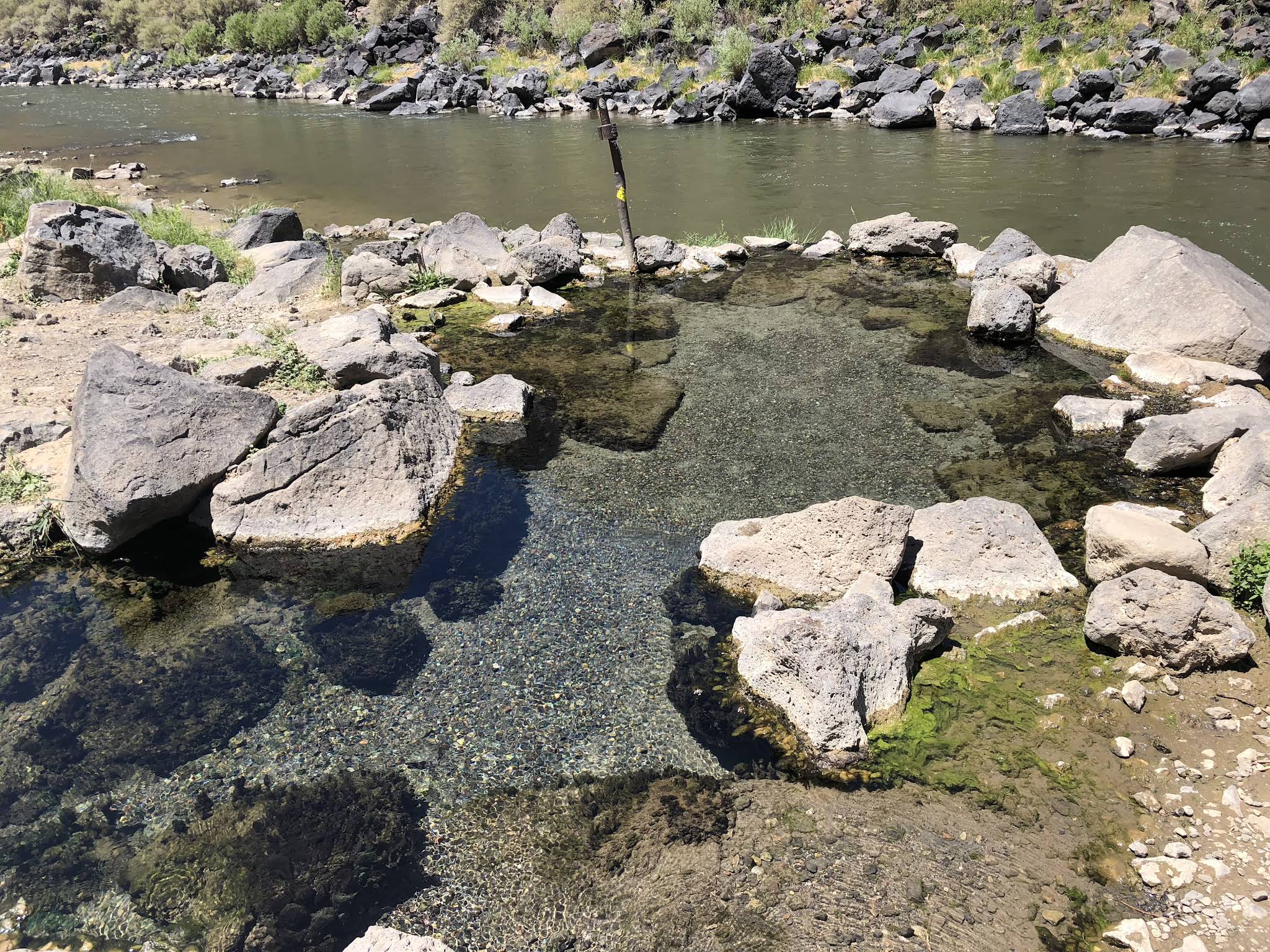 Scenic view of Manby Hot Springs