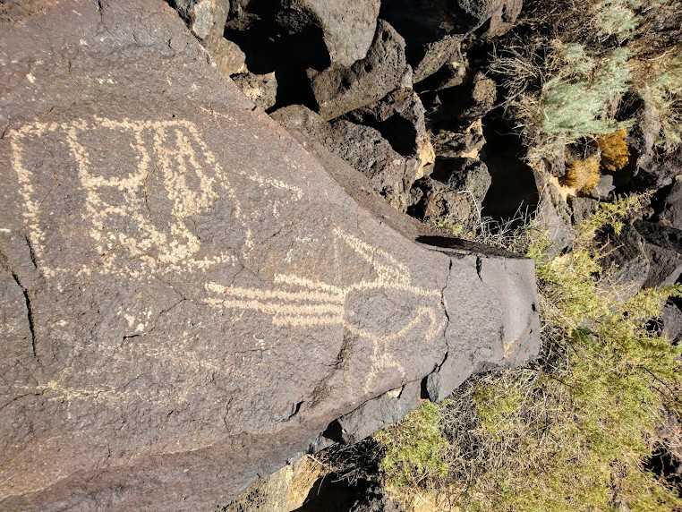 Petroglyphs at Boca Negra Canyon in Petroglyph National Monument