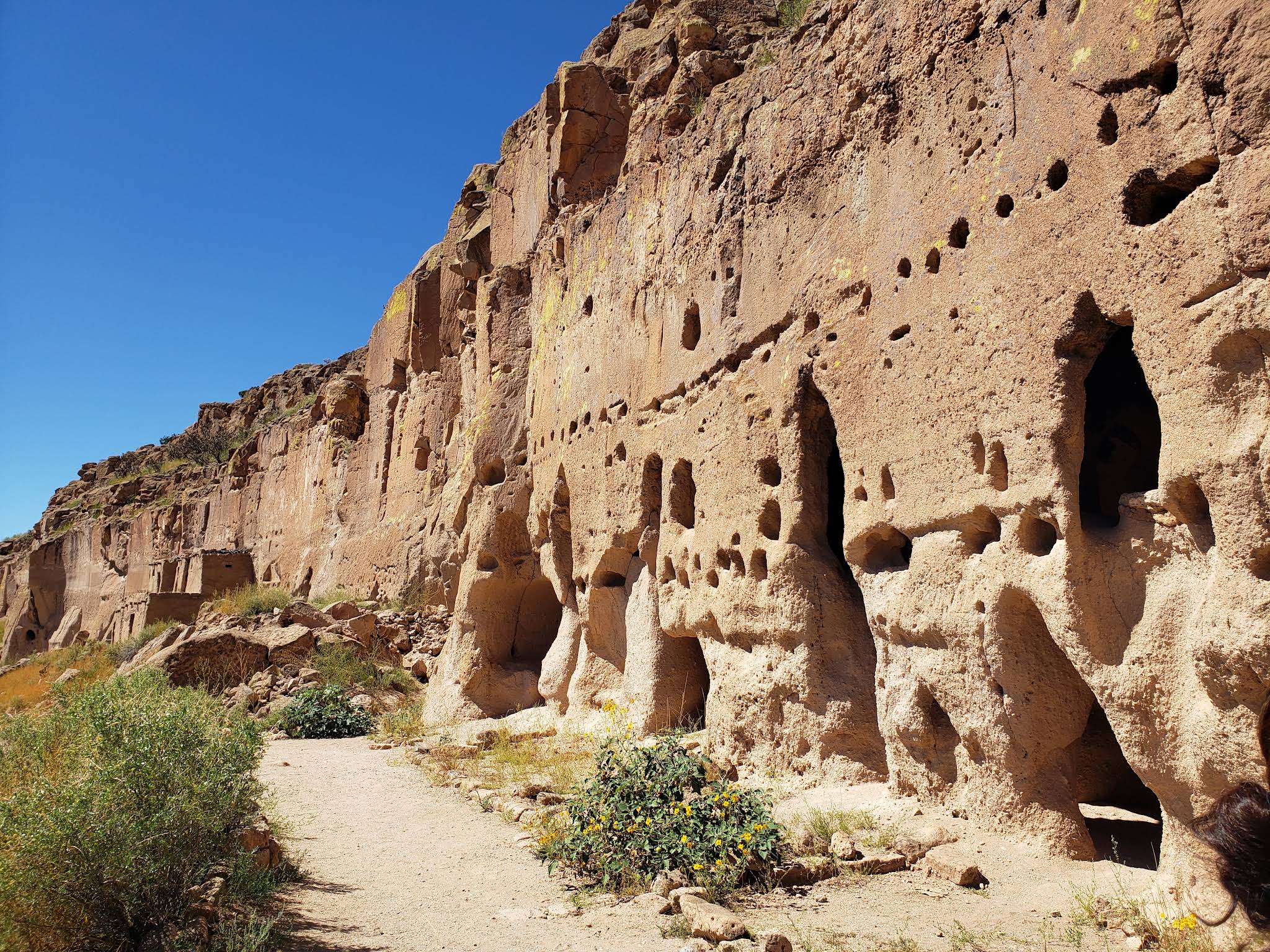 Scenic view of Puye Cliff Dwellings