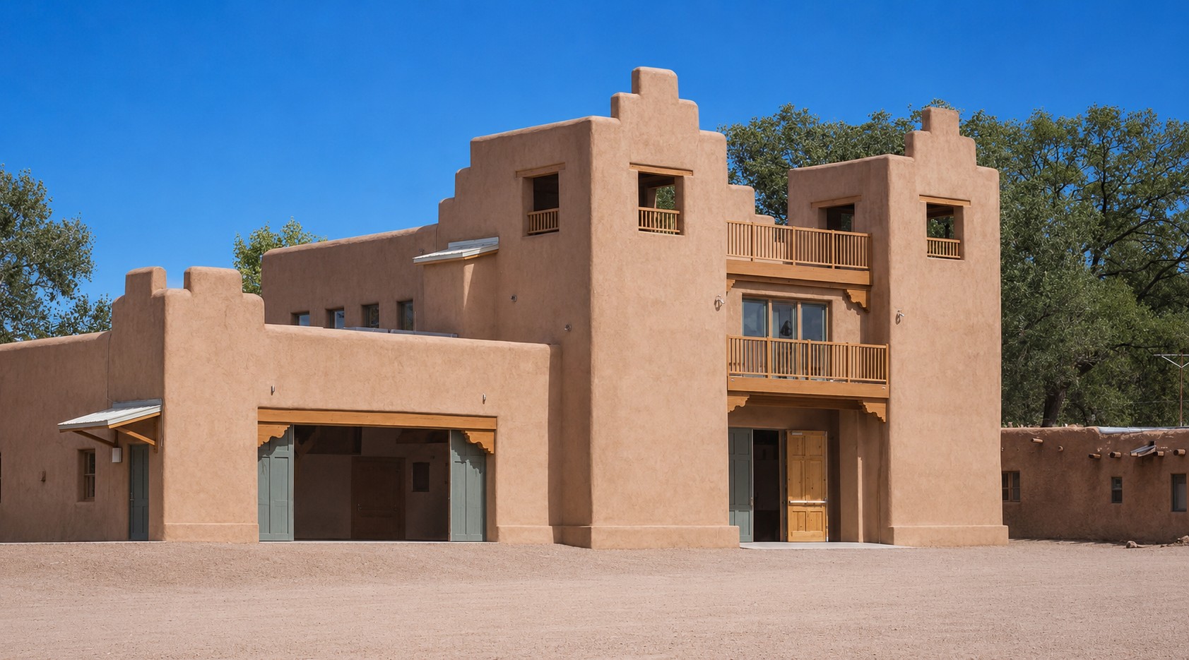 Scenic view of Tesuque Pueblo