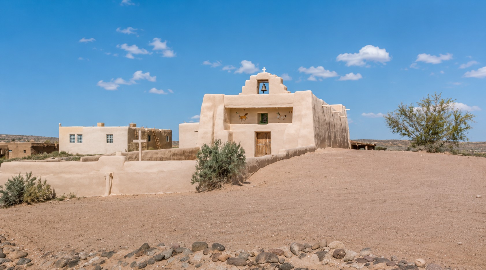 Scenic view of Zia Pueblo